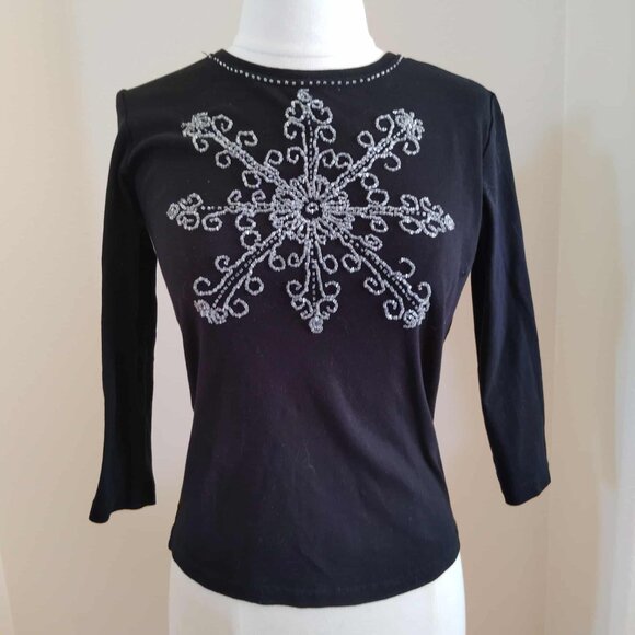 Y2K Fred Segal / Melrose Avenue Set of 3 Vtg Retro Graphic & Beaded Tops Size S - Picture 4 of 15